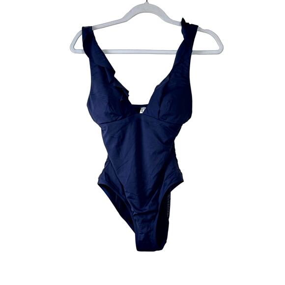 Sea Level Australia Blue Frill One-Piece Swimsuit NWOT Size 8 - Picture 3 of 8